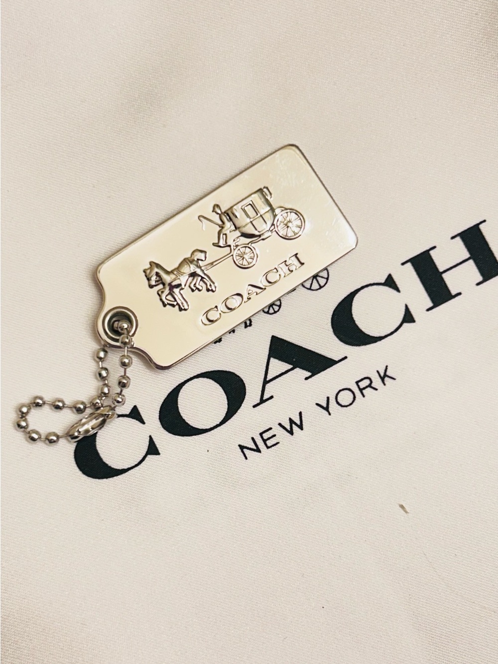 RARE Coach Est. 1941 Horse and Carriage Keychain/ bag Charm